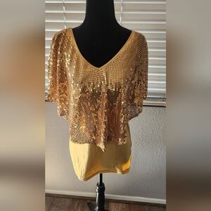 Gold seqin blouse